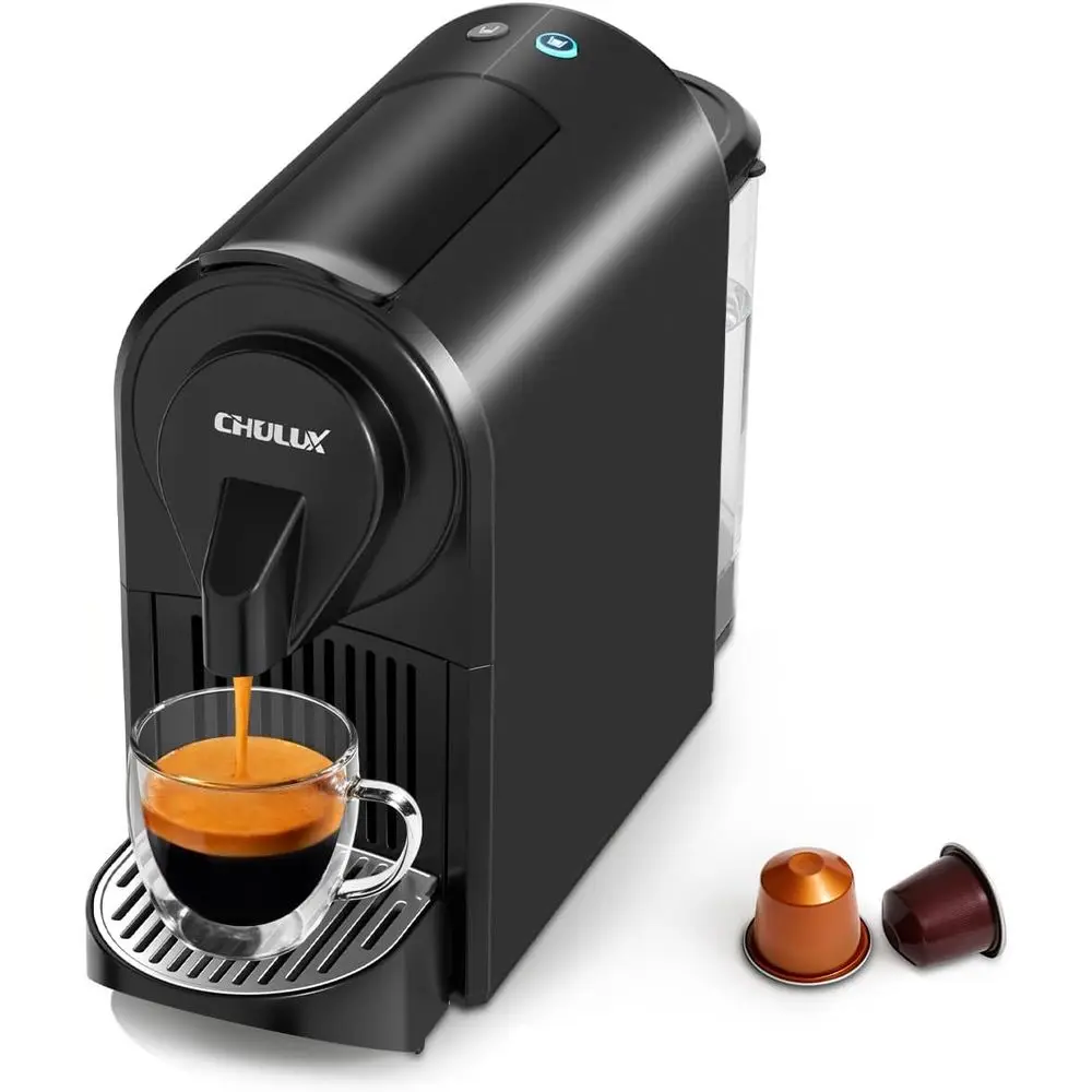 

Upgrade Baè-Pro hine or Nes Original Pods, 20Bar RaExtraction Home Coee Maker or & Lungo, Black