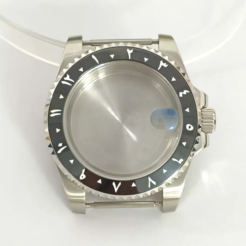 إطار من السيراميك، حافظة ساعة مع حافظة خلفية صلبة وخيارات خلفية لعلبة العرض مكبر الياقوت مناسبة لحركة NH35/36/7S #3