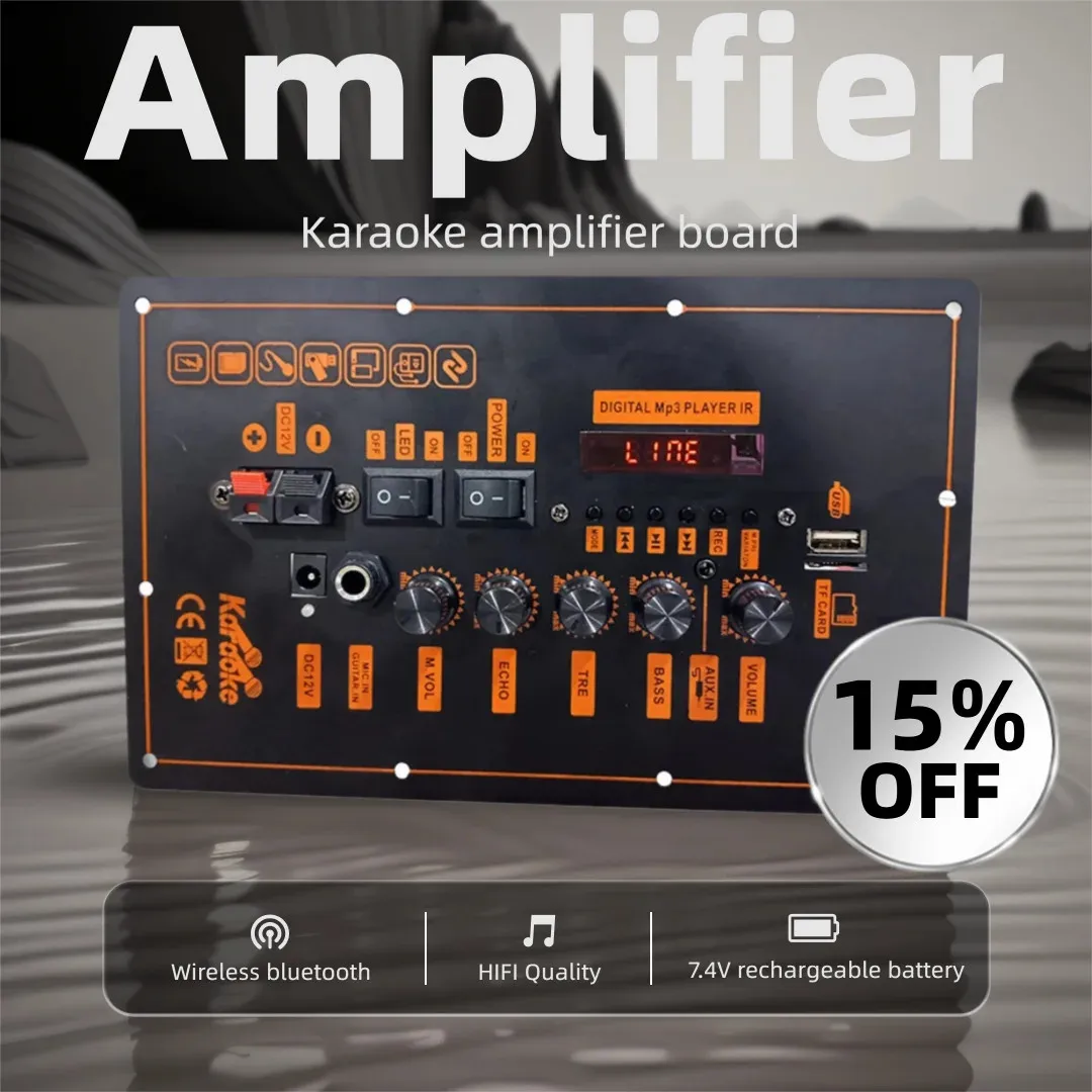 Woopker 7.4V 12V Amplifier Board 40W Speaker Amplifier Support Bluetooth AUX Recording Home Theater DIY Amplifiers for Car Home