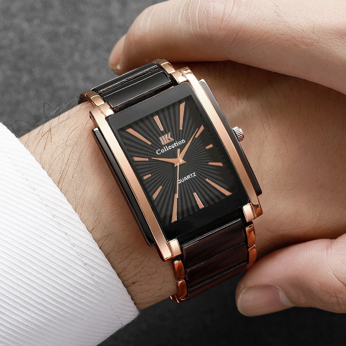 1PC Surprise Mystery Blind Watch Box-Luxury Stainless Steel Strap Men Business Quartz Wristwatch（Without Box）