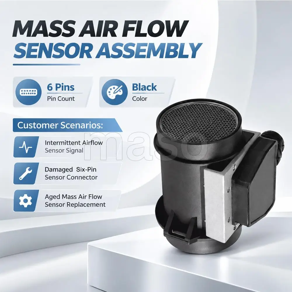 Mass Air Flow Sensor Assembly 13621730074 13627527518 For BMW 3 Series E36 325i M50B25 2.5L I6 Petrol Engine 1991-1992