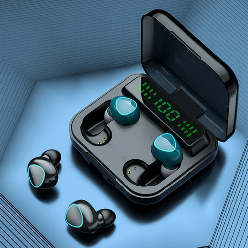 Imagen 2 del producto M22 Pareja Auriculares inalámbricos Pantalla digital táctil Auriculares Bluetooth Auriculares duales Auriculares con cancelación de ruido