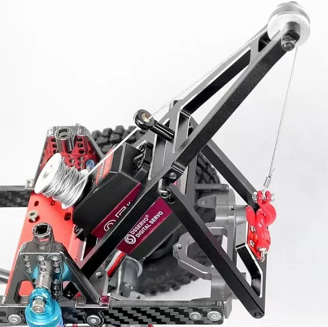 Aluminium 1/10 Maßstab Winde Lkw/Anhänger Kran Arm Kit Simuliert Rc Kettenachse Capra 1,9utb Geländewagen Upgrade Teile – Detail 2
