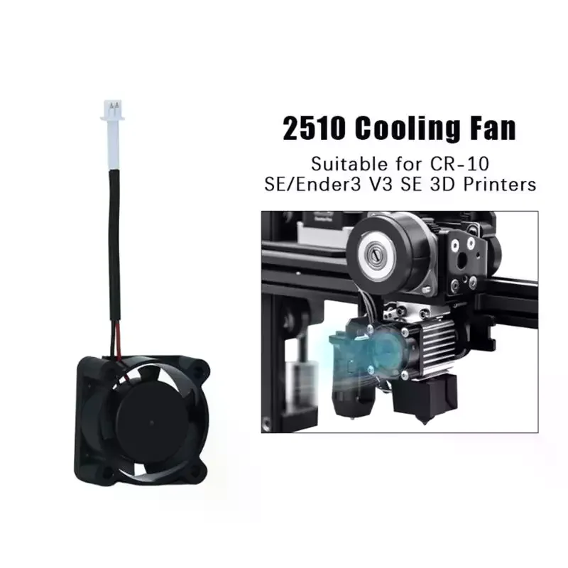 

Для CR-10 SE / Ender 3 V3 SE 2510 Осевой охлаждающий вентилятор DC 24 В Турбовентилятор Аксессуары для 3D-принтеров Вентилятор охлаждения с гидравлическим подшипником