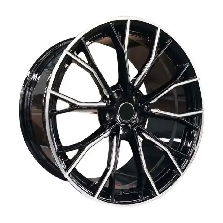 Bright black spokes milling bright edges 19*8.5 5x112mm pcd Used Customize Forged Aluminum Alloy Wheel for bmw