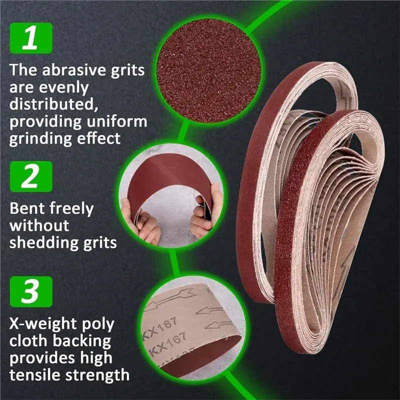 yana50i-3-x-18-inch-mixed-grit-sanding-belt-30-pcs-5-each-of-40-60-80-120-150-240-grits-for-knifemaking-metalworking