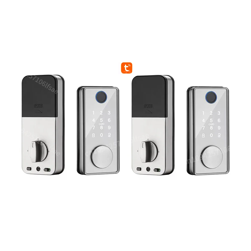 

Smart Home Security Door Lock Anti-theft Biometric Smart Locks Tuya APP Bluetooth-compatible with Key Quick Unlock