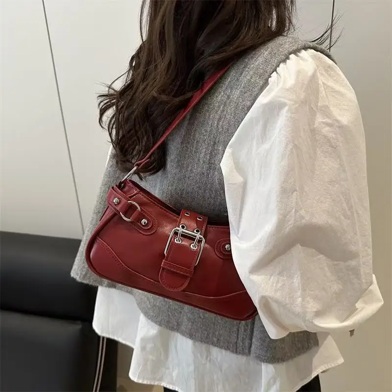 Taschen für Damen 2025, neue trendige und vielseitige Retro-Hot-Girl-Achseltasche, Nischentextur, Halbmondtasche, einzelne Schulter-Crossbody-Tasche – Detail 18