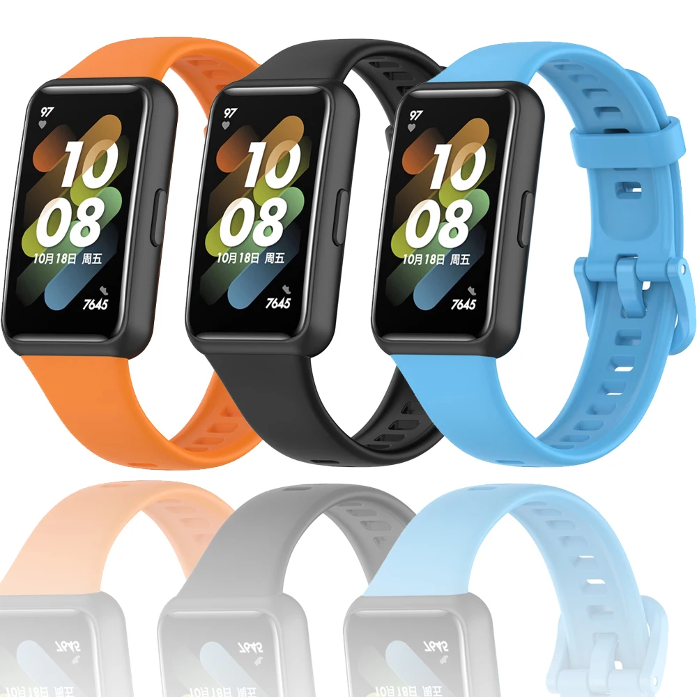 Pasek silikonowy do paska Huawei 7. Inteligentna bransoletka sportowa. Wymienna opaska na nadgarstek do paska Huawei 7. Pasek Correa