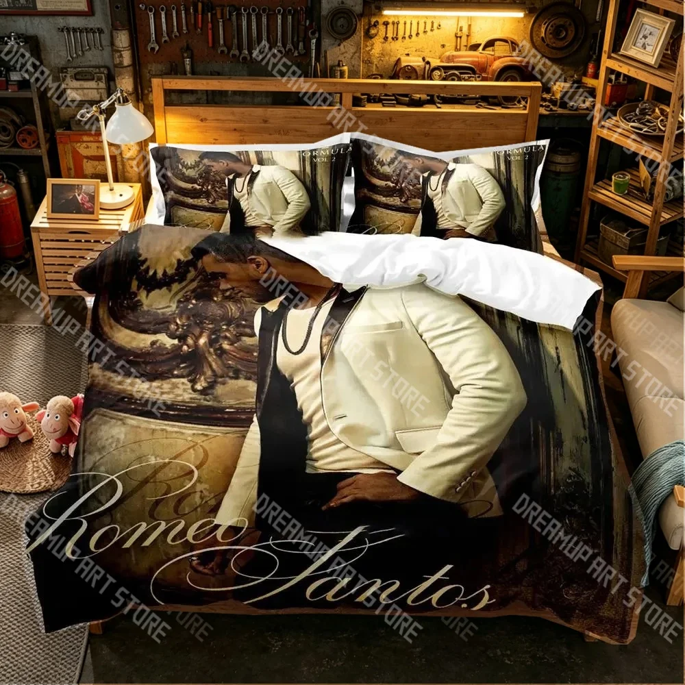3D Printed Romeo Santos Singer Bachata Bedding Set for Boys Girls Duvet Cover Twin Queen King Full Single Double Sizes
