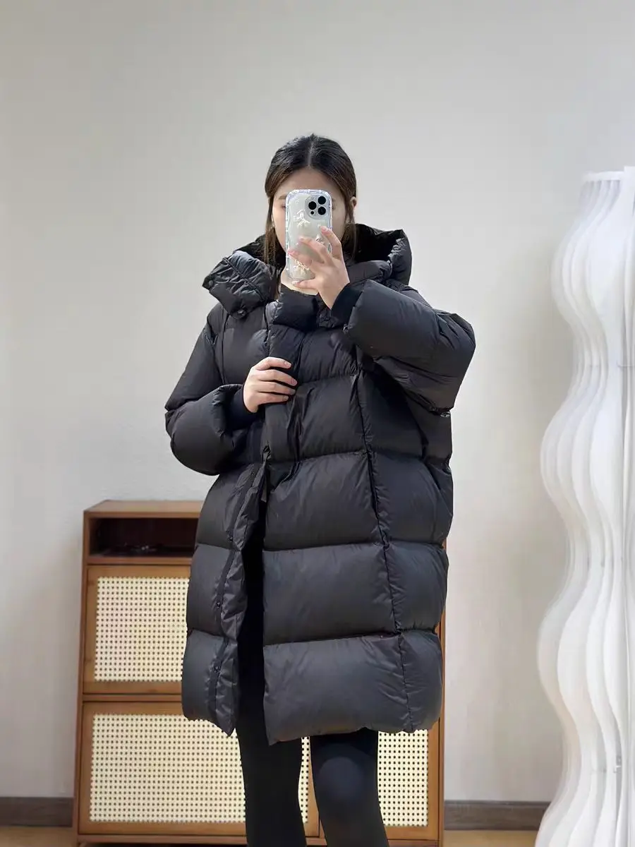 Autumn and Winter Women\'s Down Jacket Fashion Hooded Cocoon Fluffy Warm Coat 2024 New Korean Version of The Casual Parker Coat