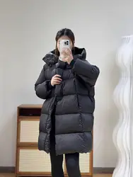 Autumn and Winter Women's Down Jacket Fashion Hooded Cocoon Fluffy Warm Coat 2024 New Korean Version of The Casual Parker Coat