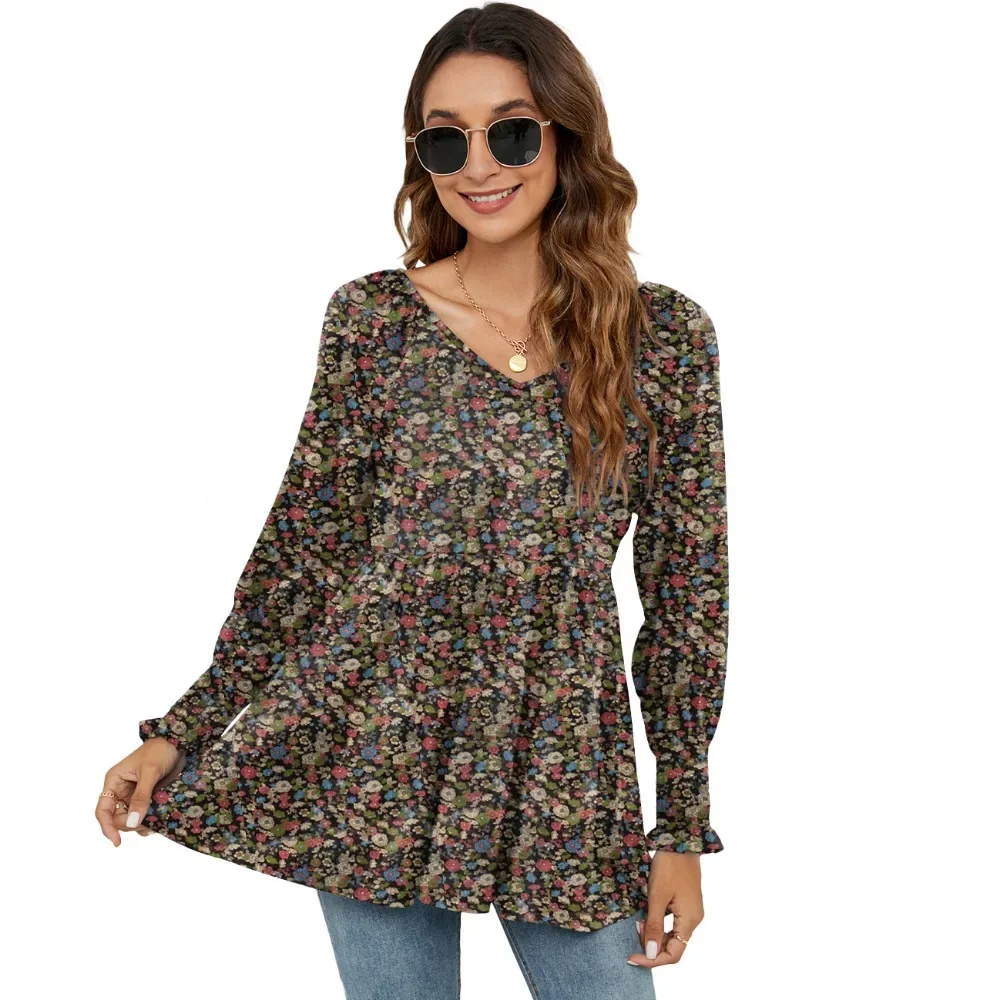 

Women's Shirts and Blouses for Women Lady Tops Elegant Korean Popular Clothes Woman Trend Brown Red Blue Pink Female Clothing