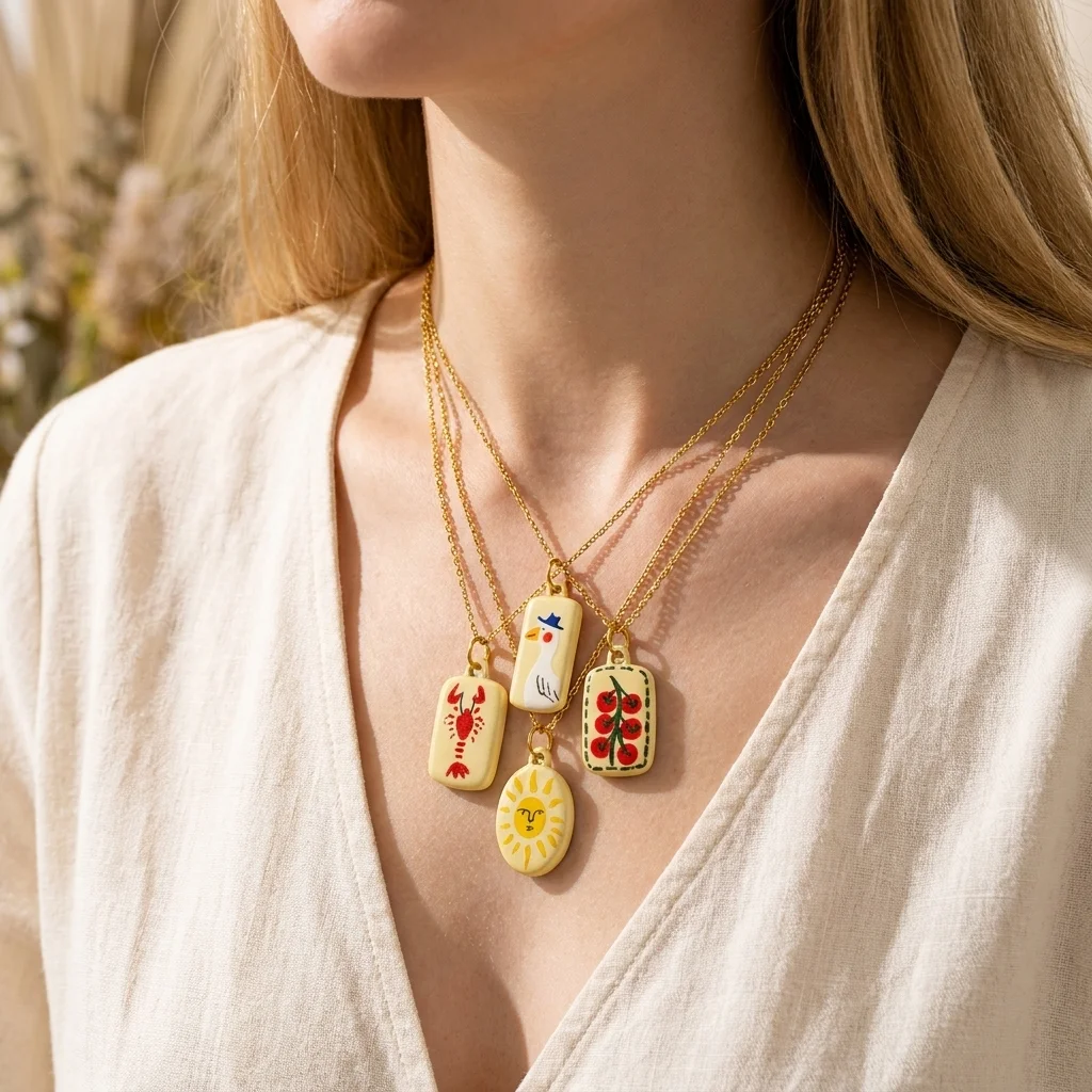 3 Stück einfache und beliebte neue elliptische Blumenanhänger aus 316er Edelstahl, wasserdicht, farberhaltend, DIY-Anhänger für Schmuck. – Detail 1