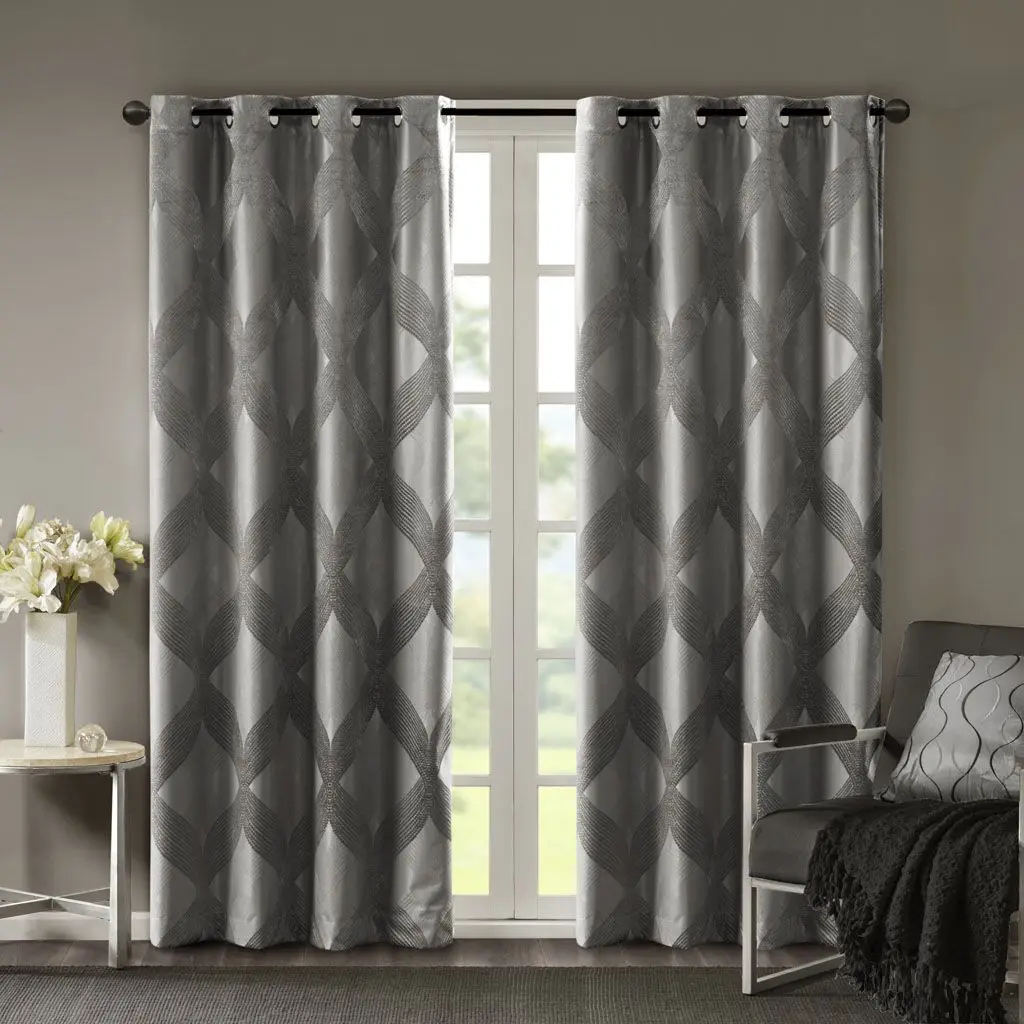 

Ogee Knitted Jacquard Total Blackout Curtain Panel(Only 1 Pc Panel)