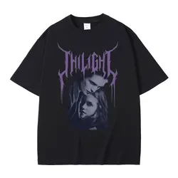 Movie Series Twilight Bella and Edward Cullen T Shirt Robert Pattinson Tshirt Men Women Vintage Gothic Rock Oversized T-shirts