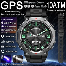 2026 New T-Rex 3 Military Grade Sports Smart Watch GPS Motion Track 5 ATM Waterproof Heart Rate HD Bluetooth Call Smartwatch Men