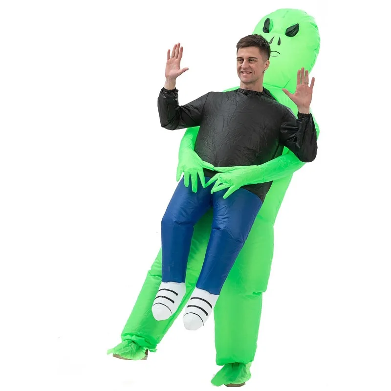 Alien Stage Cosplay Inflatable Suit Kids Adult Halloween Festival Show Air Blow Dress up Jumpsuit Women Men Boy Girl 2025
