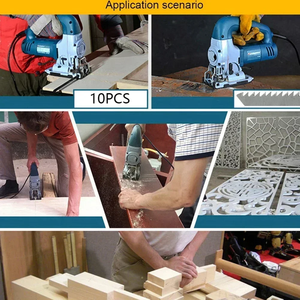 

Woodworking Steel For Carbon Reciprocating Wood Metal 5pcs Plastic Panels Jigsaw Cutting High Saw Set Blade Blade Sheet
