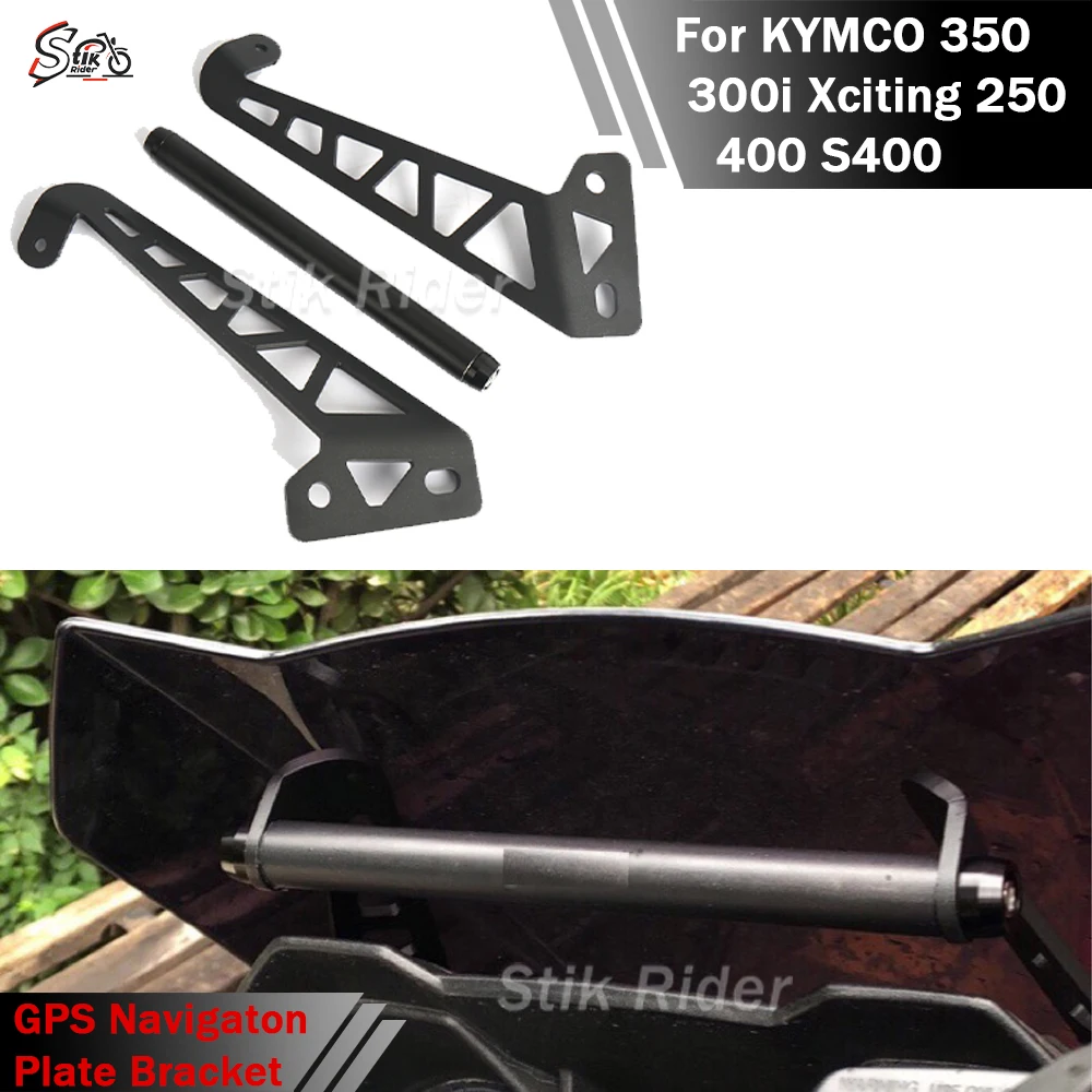 

For KYMCO 350 300i Xciting 250 400 S400 Motorcycle 22mm Handlebar Phone Mount, GPS Navigation Bracket Holder Stand Kit