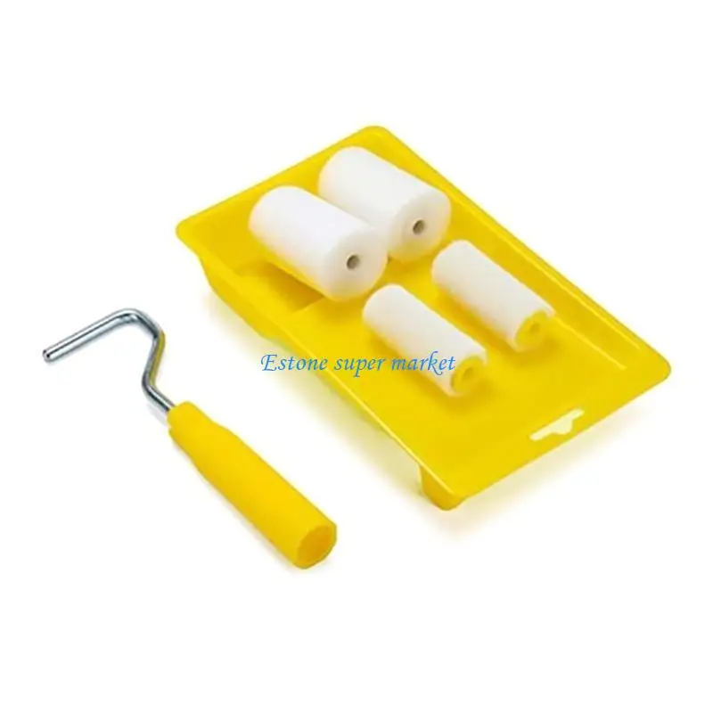 090B Small Paint Roller Tray Set 2 inch Paint Roller, Paint Tray Mini Rollers