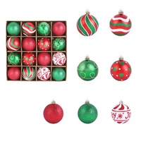 16pcs Christmas Balls Ornaments For Christmas Tree Decoration 6CM Balls Christmas Tree Hanging Ball Ornaments