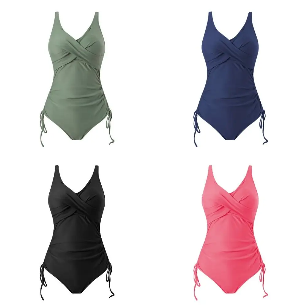 

Женский слитный купальник с чашками пуш-ап, с высоким вырезом