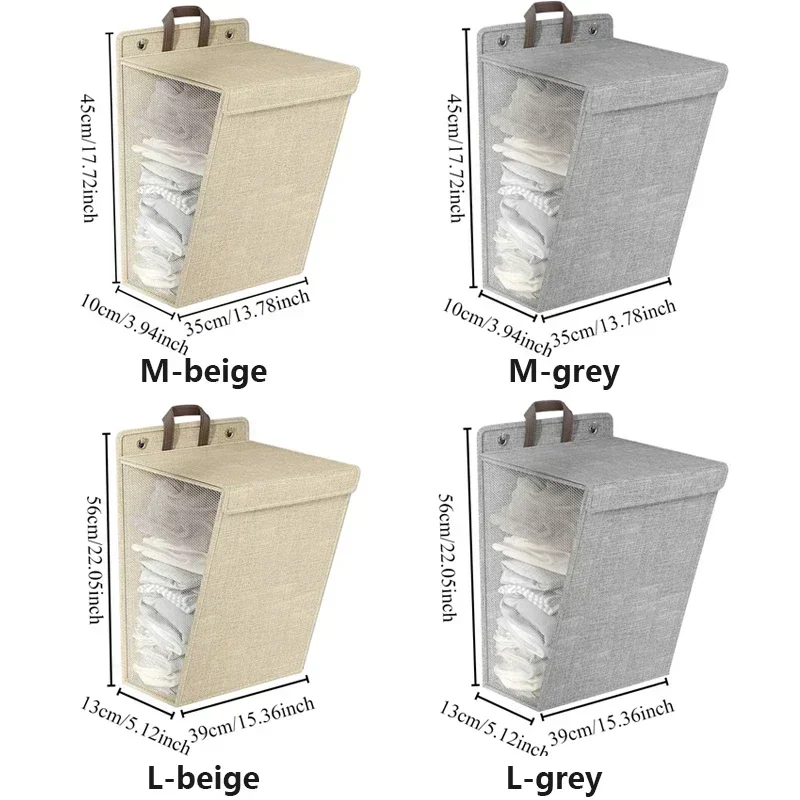 M/L Dirty Laundry Basket Clothes Storage Basket Hanging Space-saving Foldable Large Capacity Wall Mounted cesta de ropa sucia