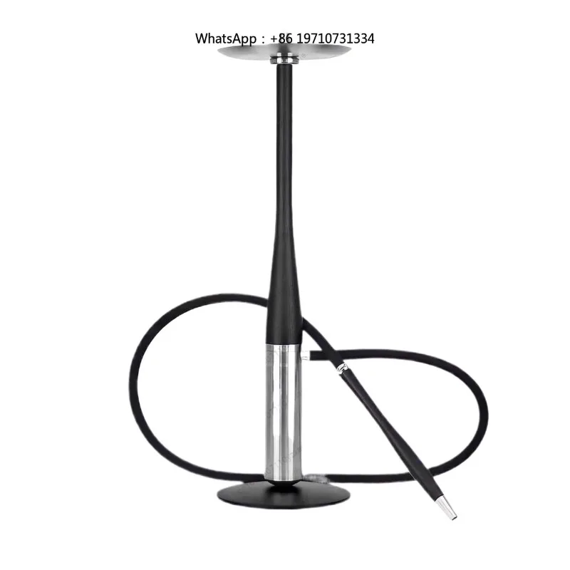 Single Hose Hookah Shisha, 70cm Height Premium Setup for Bar KTV Lounge, Complete with Bowl & Base