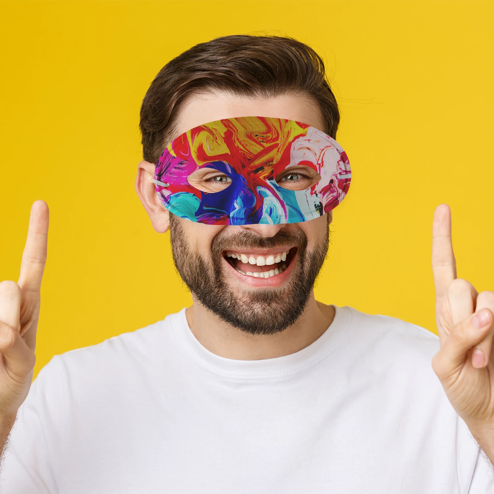 

10 Pcs Paper DIY Party Mask Blank Mask Masquerade Party Carnival Handmade Paintable Craft Supplies Kids Adults