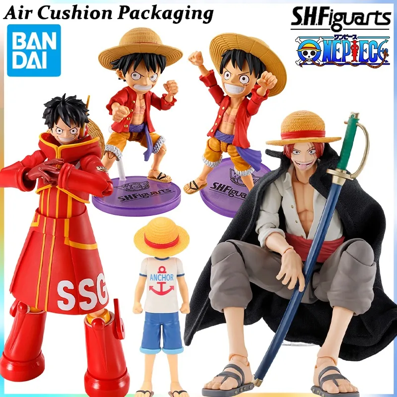 

Оригинальная серия Bandai WCF×S.H.F One Piece ‌ Эггхед ‌ Фигурки-модели Munch D. Luffy и Шанкс с поврежденными руками (серия Entrustment)