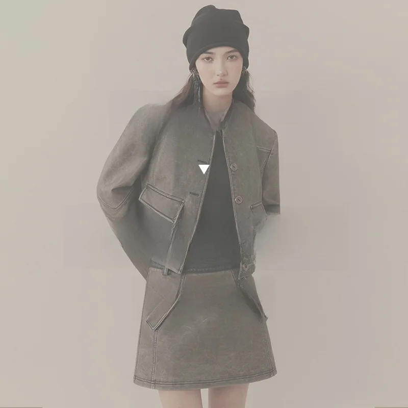 

Autumn Winter Jaet Collection Casual Sle Stand Fit Polyester Fiber Young Women's ort Outerwear