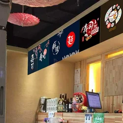 Sushi Shop Adversing Flag Hanging Japanese Door Curtains Doorway Short Curtain Izakaya Resturant Enterance Noren Bistro Decor