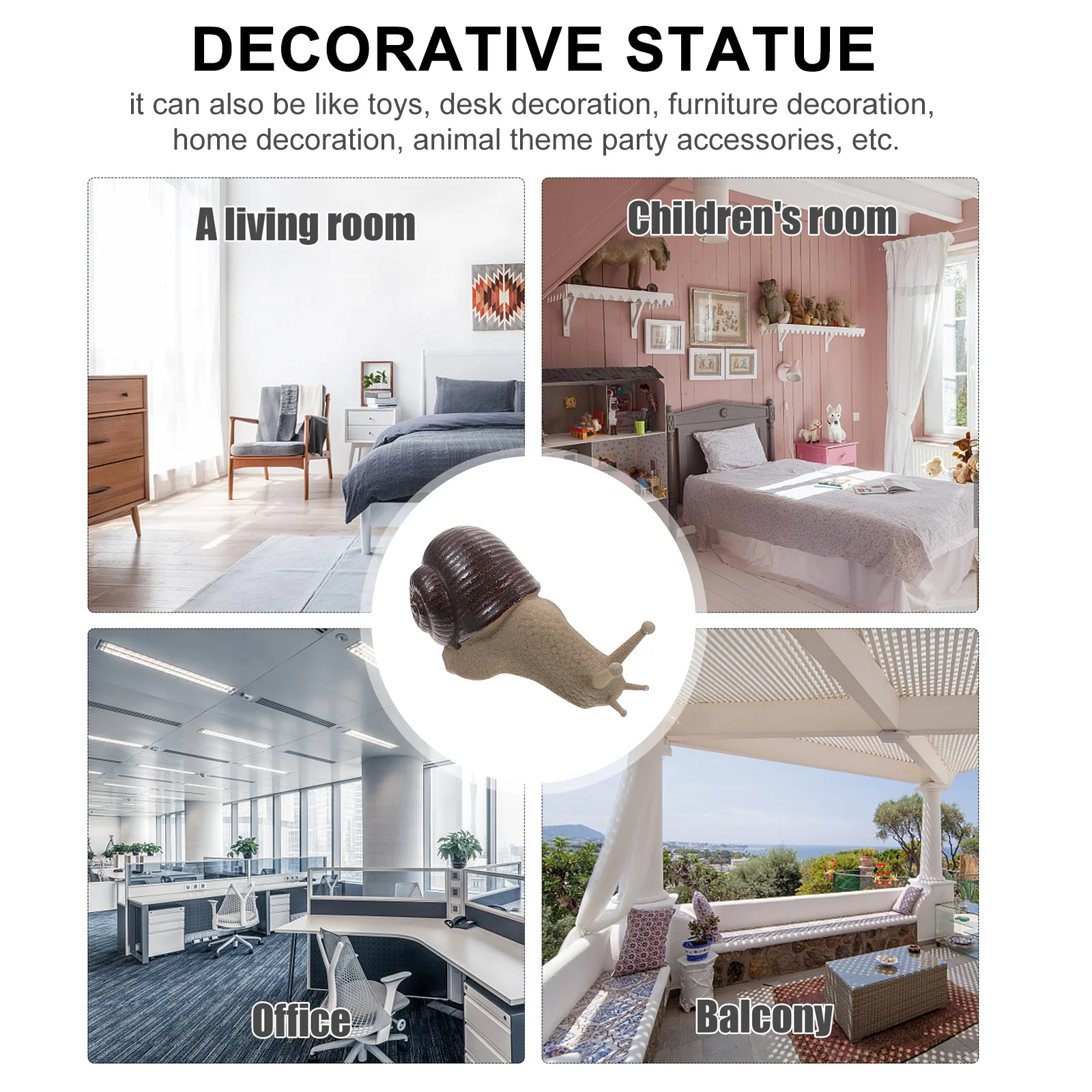 

Snail Decoration Mini Lifelike Garden Ornament Artificial Plant Landscape Micro Animal Statue Decorative Statue