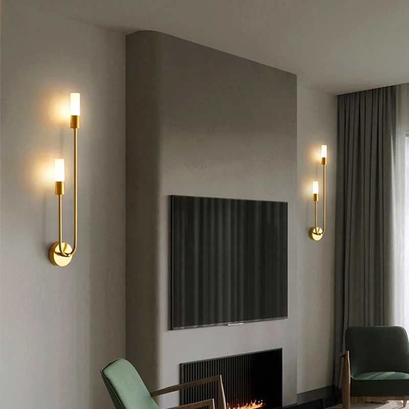 Nordic Led Wall Lamps Bedroom Living Room Home Art Decor Bathroom Mirror Wall Lights Fixture Hallways Stairs Sconce Luminaria