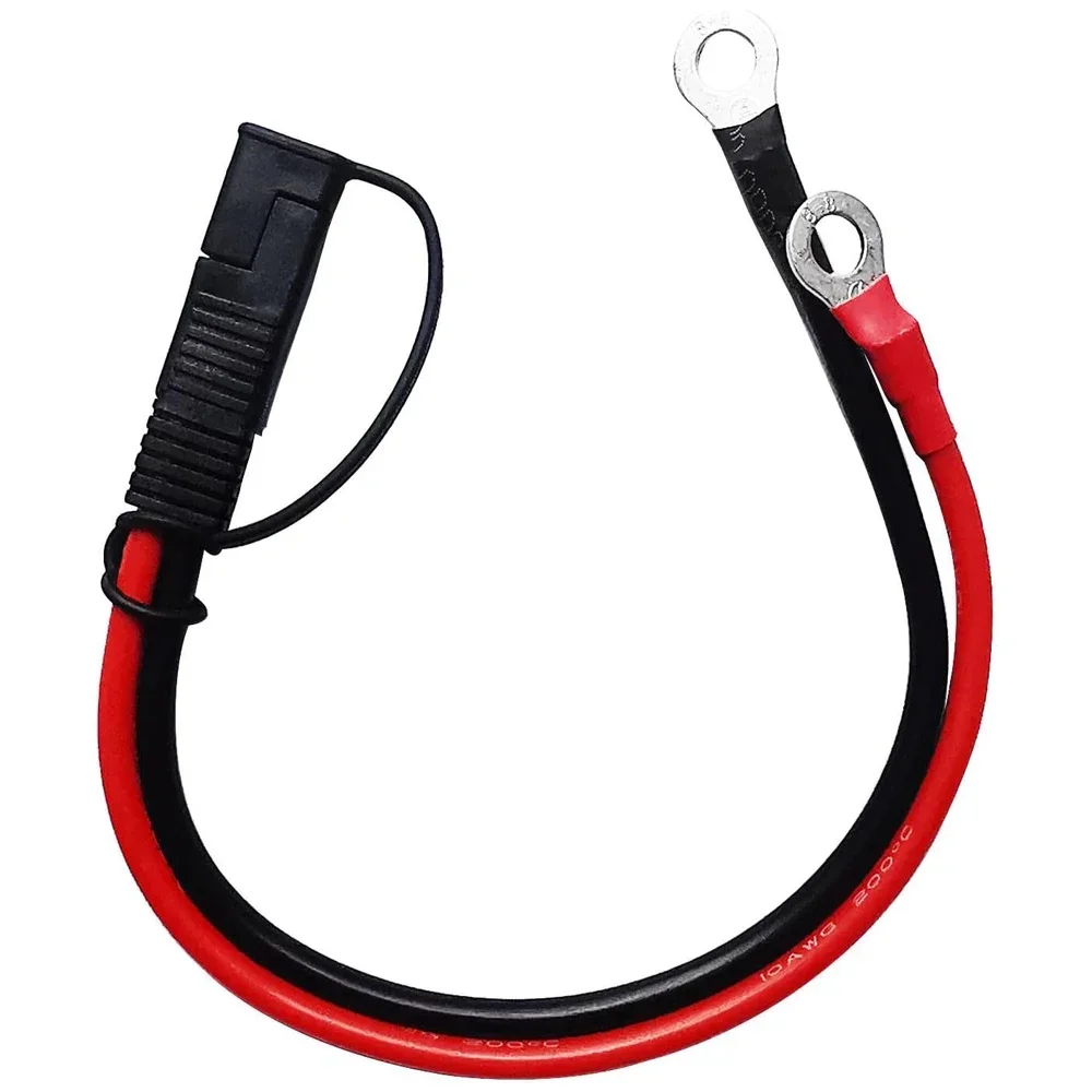 

Battery Charging Cable SAE to O Ring Terminal Connectors Harness 10AWG 30cm Quick Disconnect SAE Cable for Motorcycles, Cars