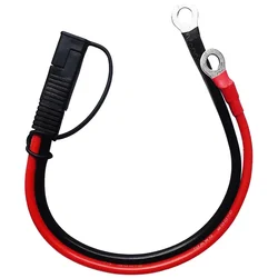 Battery Charging Cable SAE to O Ring Terminal Connectors Harness 10AWG 30cm Quick Disconnect SAE Cable for Motorcycles, Cars