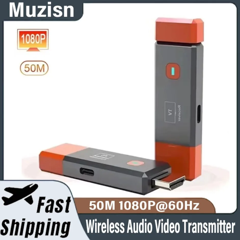 

50M HDMI-Compatible Wireless Transmission Video Transmitter and Receiver Extender Display Adapter Cable Screen Mirror for Camera