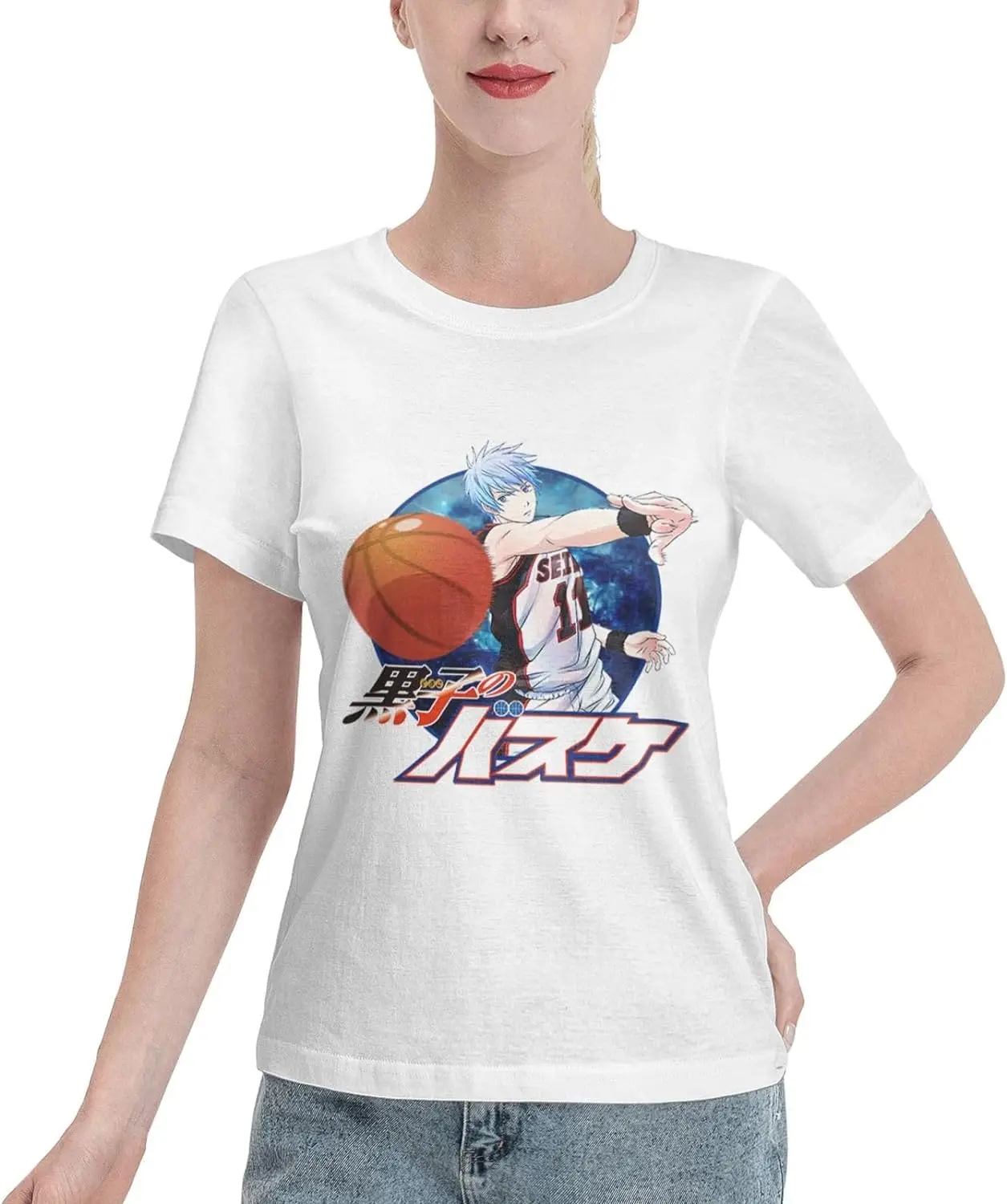 

Anime cartoon T Shirt Womens Summer Cotton Tee Round Neck Tops Casual Short Sleeve Shirts