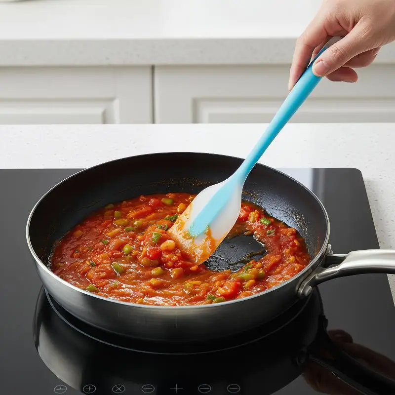 Silicone Spatula Cream Butter Cooking Baking Spatula Heat Resistant Utensils Scrape Decorator Translucent Kitchen Baking Tools