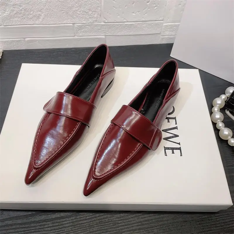 Women's shoes 2026 spring new item European and American style pointed single shoe women's low heel professional women's shoes view 3