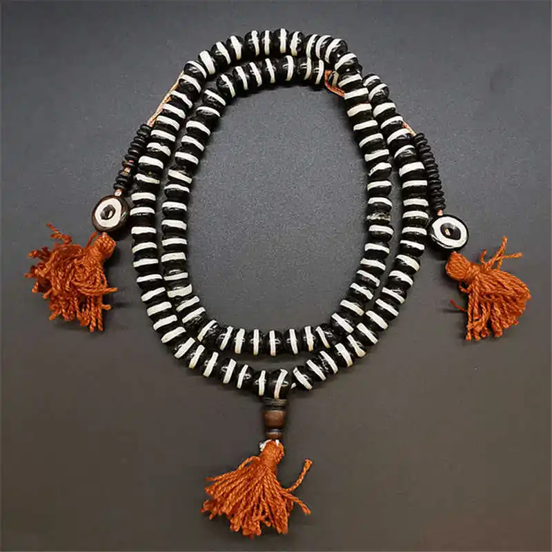 Yak Bone Beads Bracelet Tibetan Buddhist 108PCS Meditation Prayer Mala Multi Desgins BRO629