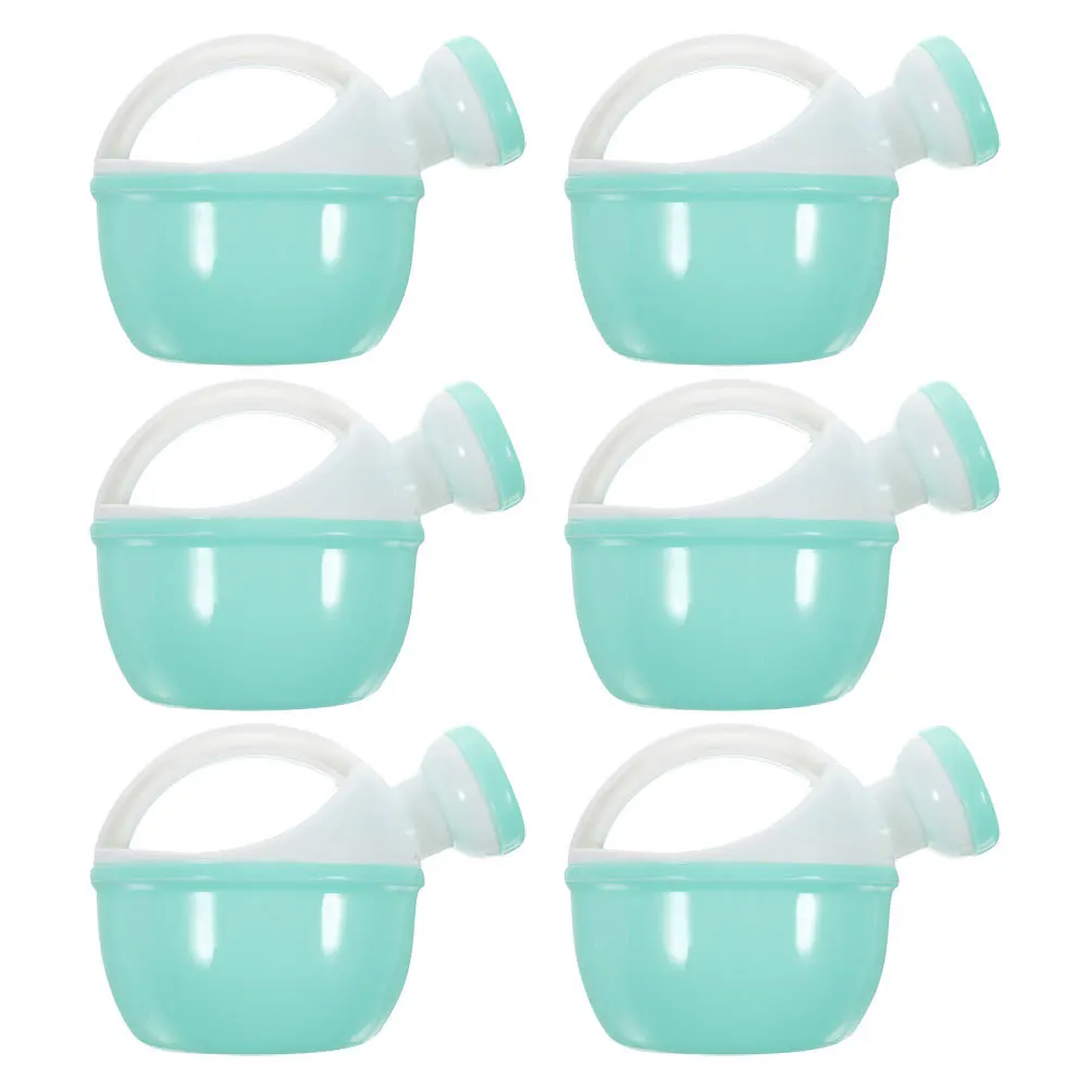 6 個子供用小型プラスチックじょうろ庭用じょうろ子供用ビーチ入浴幼児屋外植物じょうろ