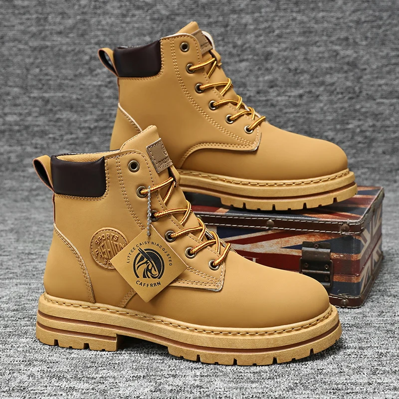 Spring rhubarb boots 2024 new waterproof and anti-skid tooling boots feet fat, wide and fat size men's shoes 46 47 48