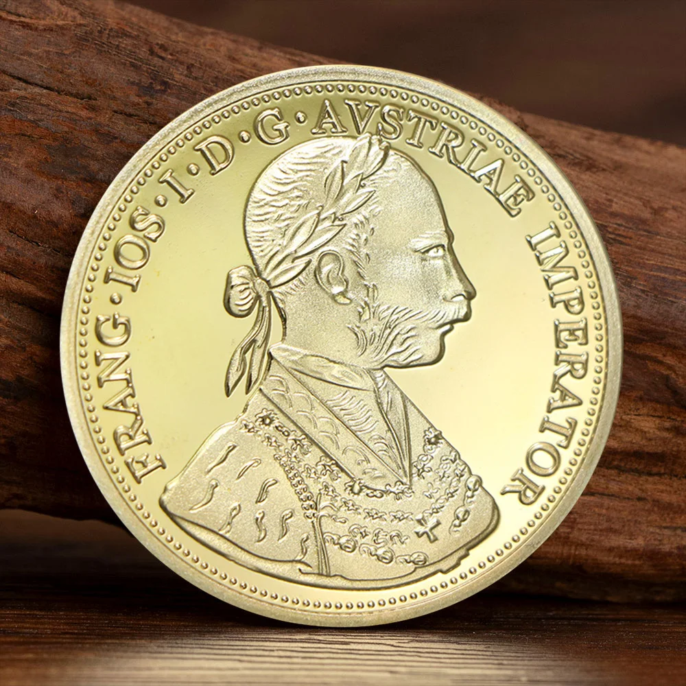 1915 Austrian Gold-plated Commemorative Coin - Franz Joseph I Collection Coin