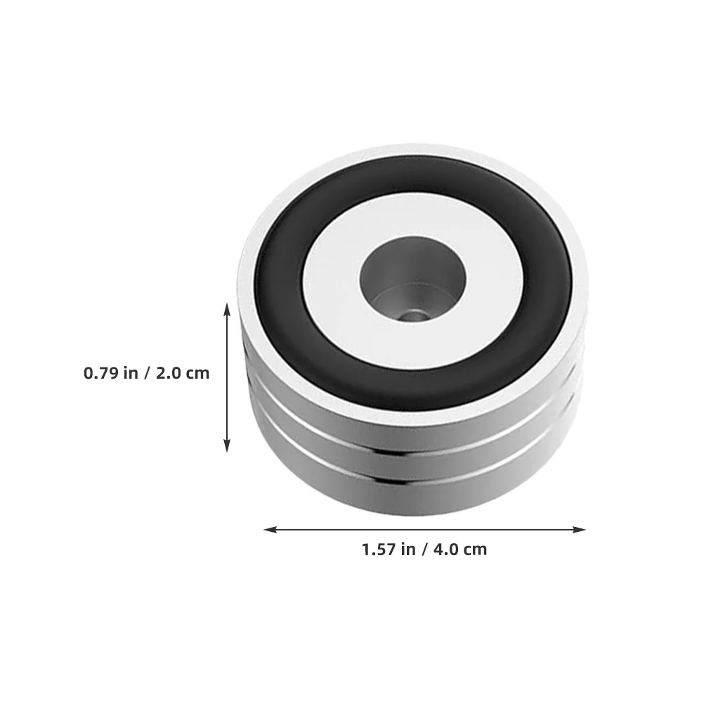 

4Pcs Speaker Feet Pads Aluminum Alloy Anti-Slip Rubber Rings Isolation for Amplifier Audio Equipment Shock Absorption