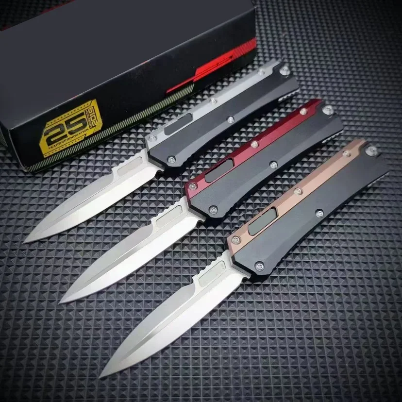 

GK Series Micro OTF Tech Knives GLY M440 KON D/E Blade Titanium Back Clip Pocketknives Military Tactical EDC Self Defense M1 Top