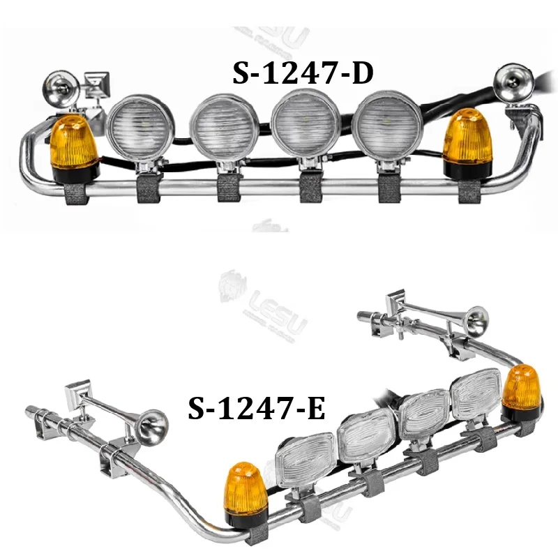 

1/14 LESU Spare Parts Overhead Light Cab Roof LED Lamp Accessories for Toys 770S RC Tractor Truck Cars Model