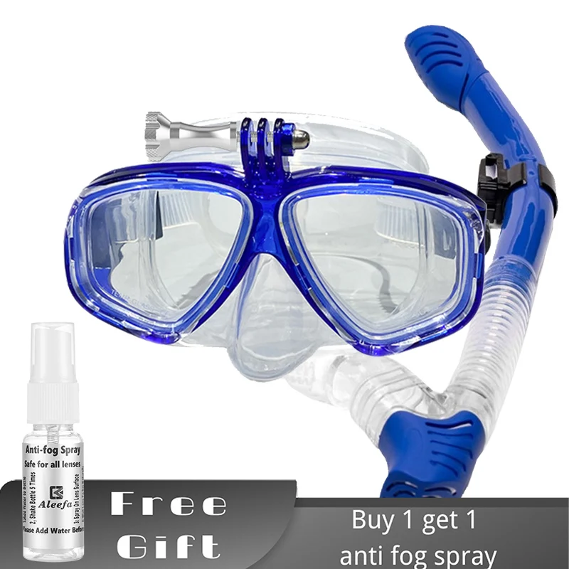

Myopia Snorkel Mask Set – Anti-Fog Diving Mask with Custom Lenses (-1.0 to -9.0 Each) | Anti-Burst Prescription for Adults
