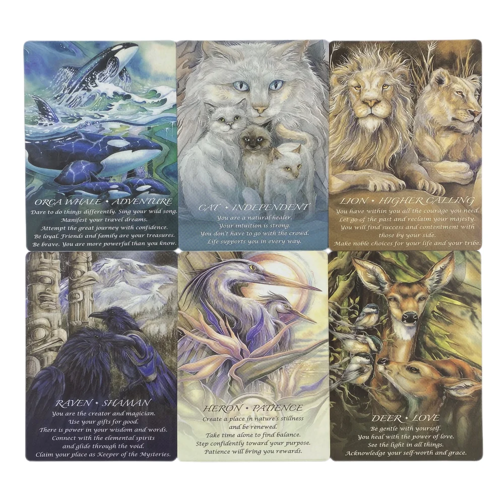 Spirit Of The Animals Oracle Cards A 52 Tarot English Visions Divination Edition Deck Borad Playing Games